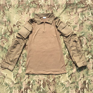 T恤 军迷户外弹性长袖 Khaki卡其色蛙皮GEN2蛙服 国产面料战术服