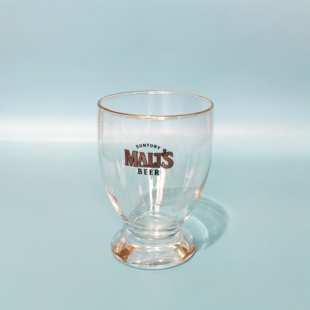 日本制中古玻璃杯高足三得利啤酒杯复古全新果汁杯汽水杯昭和全新