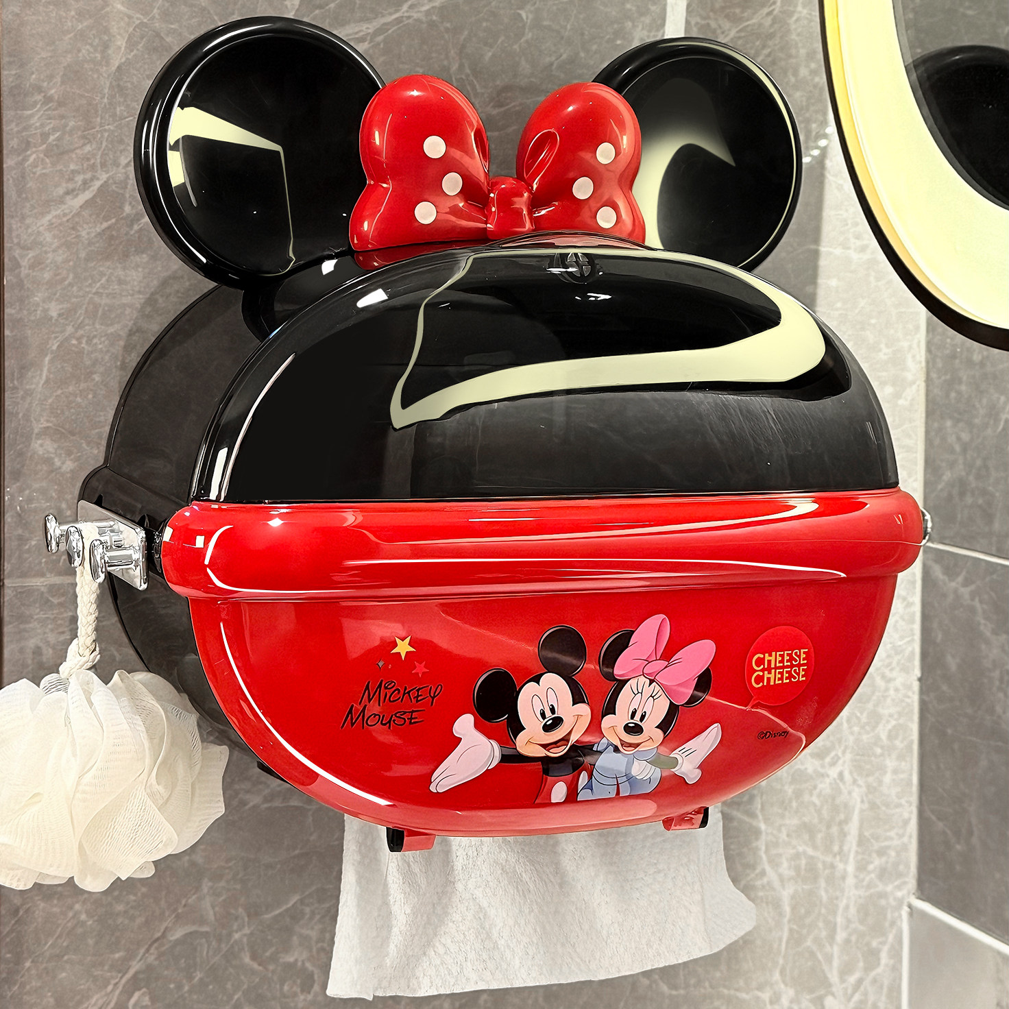 卡通米奇米妮壁挂式卷纸器