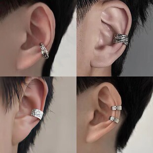 Earrings Ear Hoop Cuff Fake Man Pair Wiout Drilling