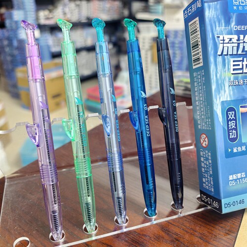 点石制笔DS-0146深海舱·巨齿鲨双珠速干按动中性笔0.5mm黑色水笔