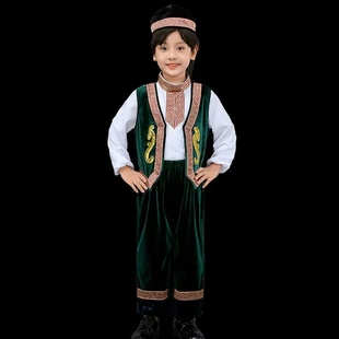 表演服装少数新疆大摆裙儿童回族民族维吾尔族舞台哈萨克族幼儿