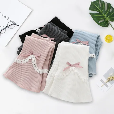 新款2021儿童打底裤女孩韩版发2-9喇叭裤岁秋季裤子女童一件洋气