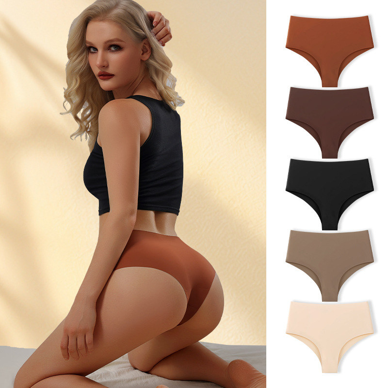 泽yp欧美中高腰大码冰丝无痕女士