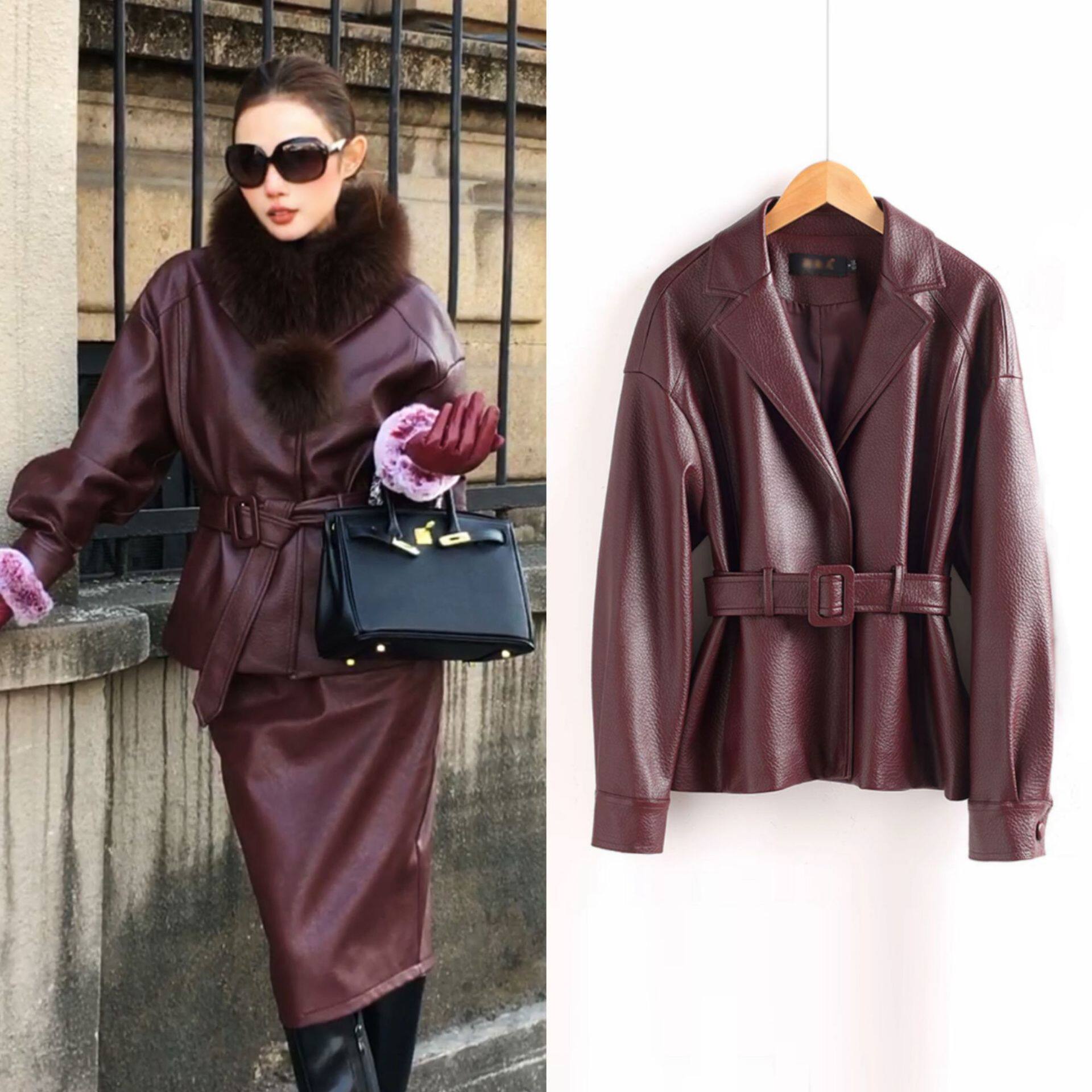 泽yp韩里韩气的皮衣西装外套女2026春秋气质名媛高级感收腰夹克批