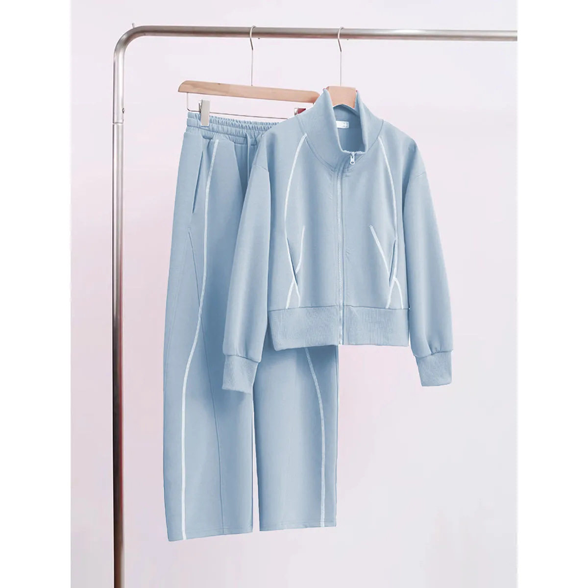 休闲运动套装女2024年春秋新款时尚感加厚卫衣阔腿裤潮,女装/女士精品,时尚套装,淘宝优惠券,粉丝福利购,淘宝优惠卷