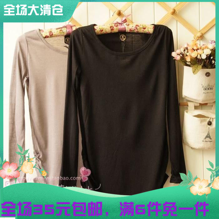 春冬款修身外舒适贸品牌纯棉百搭T恤