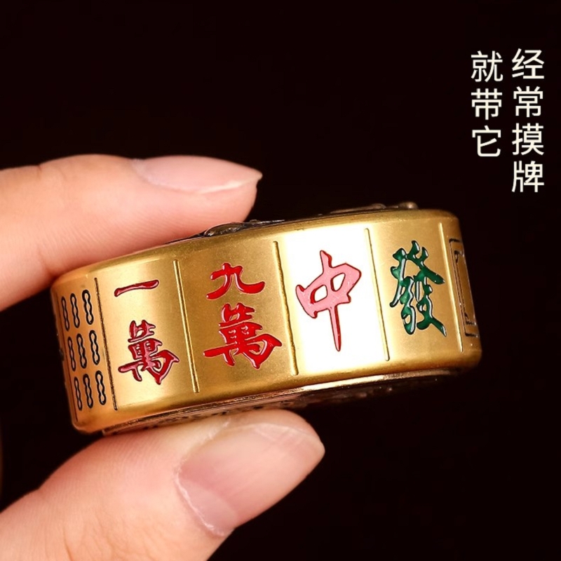 马上胡有钱打麻将手把件