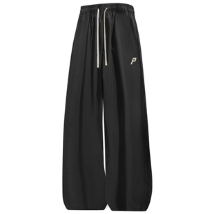 BUFFALO BOUND美式风宽松阔腿裤男透气抽绳休闲冰丝户外运动长裤