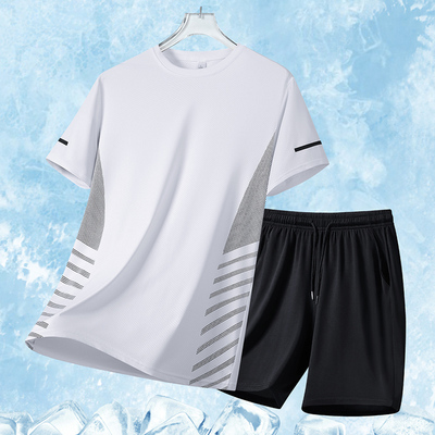 BUFFALO BOUND2025夏季新品多色男女同款运动潮牌冰丝套装一套装