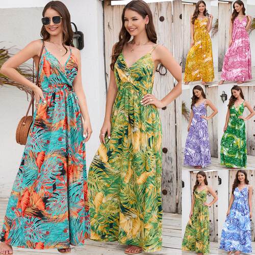 New Bohemian print dress 新款波西米亚印花长裙
