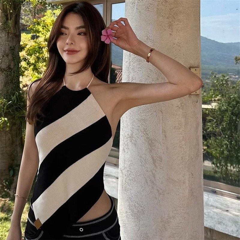 跨境欧美风春季新款女装纯色修身时尚挂脖无袖性感露背背心女,个性定制/设计服务/DIY,连衣裙加工定制,淘宝优惠券,粉丝福利购,淘宝优惠卷