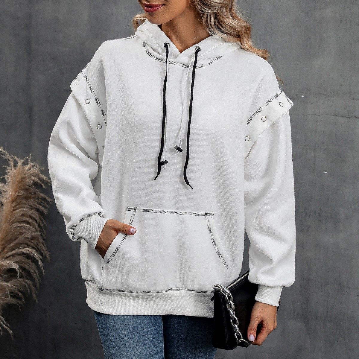 跨境秋冬欧美女装连帽卫衣 插肩袖套头抽绳 长袖卫衣上衣女,个性定制/设计服务/DIY,连衣裙加工定制,淘宝优惠券,粉丝福利购,淘宝优惠卷