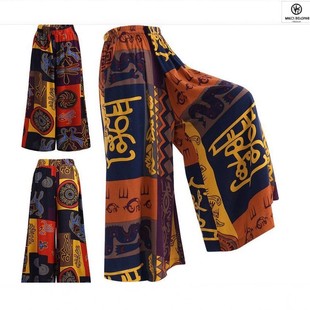 女士宽松印花休闲长裤 亚马逊速卖通爆款 现货 新款 秋季