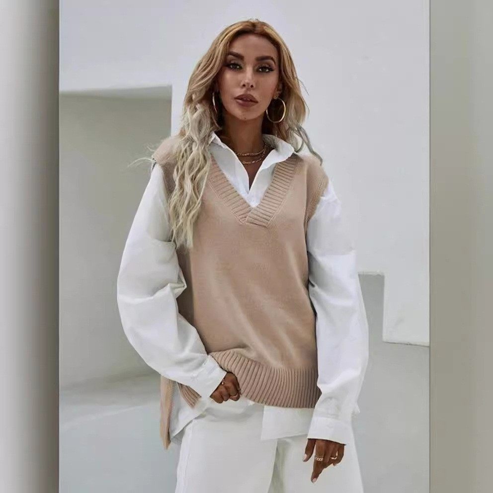 背心马甲毛衣修身领春季新款速卖通无袖坎肩针织衫女士外套,个性定制/设计服务/DIY,连衣裙加工定制,淘宝优惠券,粉丝福利购,淘宝优惠卷