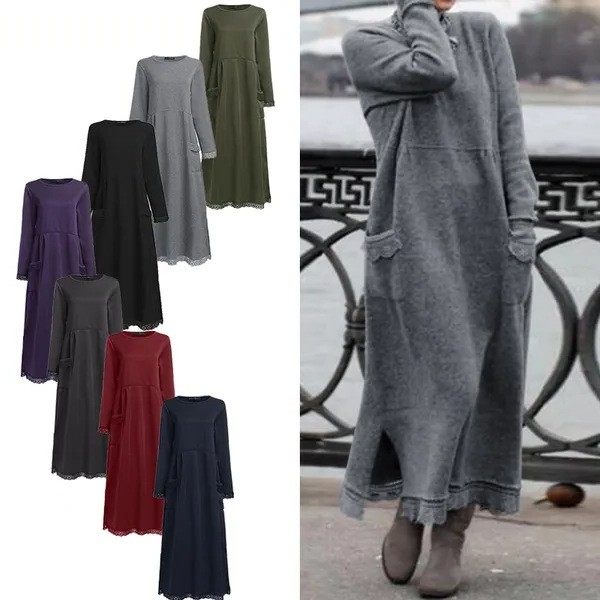 新款速卖通秋季新款宽松大码针织花边长裙加绒卫衣休闲连衣裙,个性定制/设计服务/DIY,连衣裙加工定制,淘宝优惠券,粉丝福利购,淘宝优惠卷