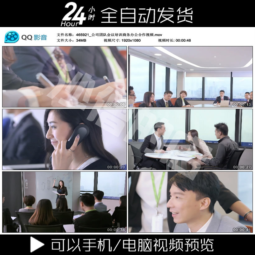 公司团队会议培训商务办公合作视频企业形象宣传片实拍视频素材