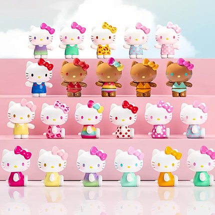 TOPTOY 三丽鸥HelloKitty夏日彩虹糖萌粒盲袋可爱手办礼物盲盒