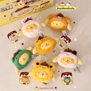 TOPTOY正版三丽鸥布丁狗好朋友系列搪胶毛绒挂饰公仔挂件盲盒