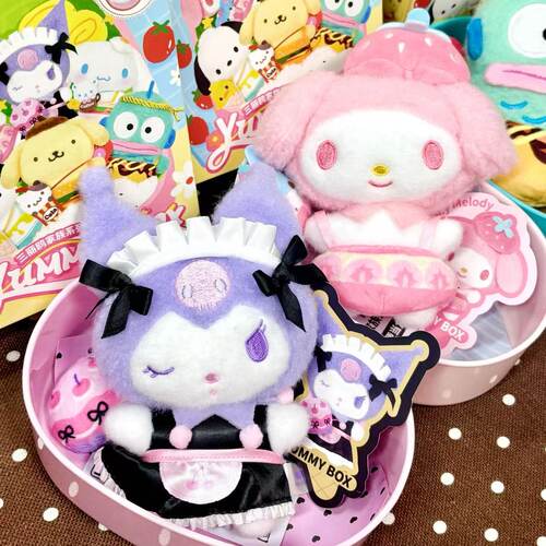灵动创想正版三丽鸥家族YUMMYBOX系列毛绒挂件收藏便当饭盒盲盒