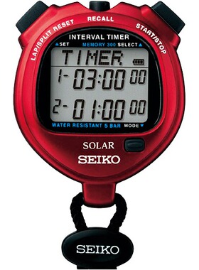 精工SEIKO秒表SVAJ103 S062 SVAJ101太阳能计时器秒表 现货
