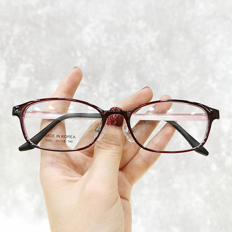 韩国小脸眼镜框女超轻tr90小框眼镜架防滑低鼻梁带鼻托配近视学生