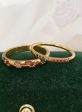 弱水大码女钛钢单排钻戒指