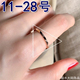 大码 大号女细窄戒指钛钢玫瑰金胖手食指中指字母love显瘦显白极简