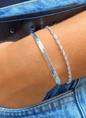 Men Bracelets Jewelry Gift简约冷淡风个性嘻哈链条刀片男士手链