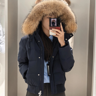 复古工装大毛领短款羽绒服女2026冬新款加厚肯豆风小个子休闲外套