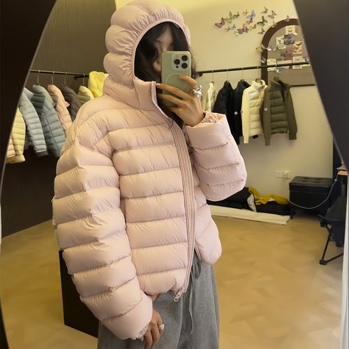 排骨泡芙羽绒服女大头花同款