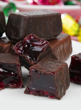 俄罗斯进口斯拉贡牌樱桃柠檬甜杏巧克力夹心果冻软糖果喜糖零食品