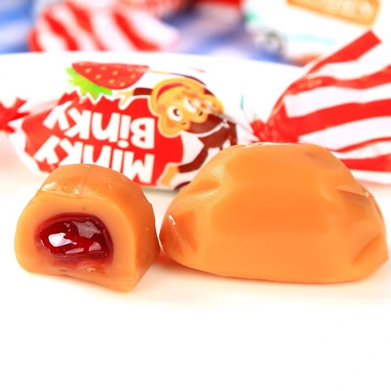 如胜调皮猴果味夹心太妃糖果草莓味流质糖果乌克兰进口袋装零食,零食/坚果/特产,夹心糖果/流质糖果,淘宝优惠券,粉丝福利购,淘宝优惠卷