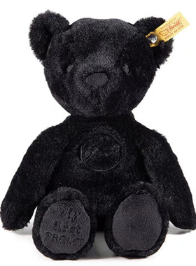 Steiff x Fragment Design 藤原浩闪电联名小熊黑色玩偶抱枕公仔