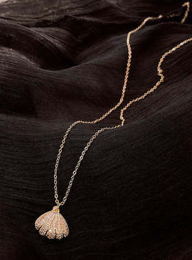 欧美小众高级感百搭贝壳珍珠项链