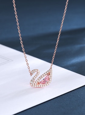 纯银小红书浪漫迷人风天鹅锁骨链