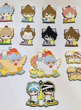 现货MegaHouse正版散货 银魂 银时 土方 冲田招财猫橡胶挂件全8款