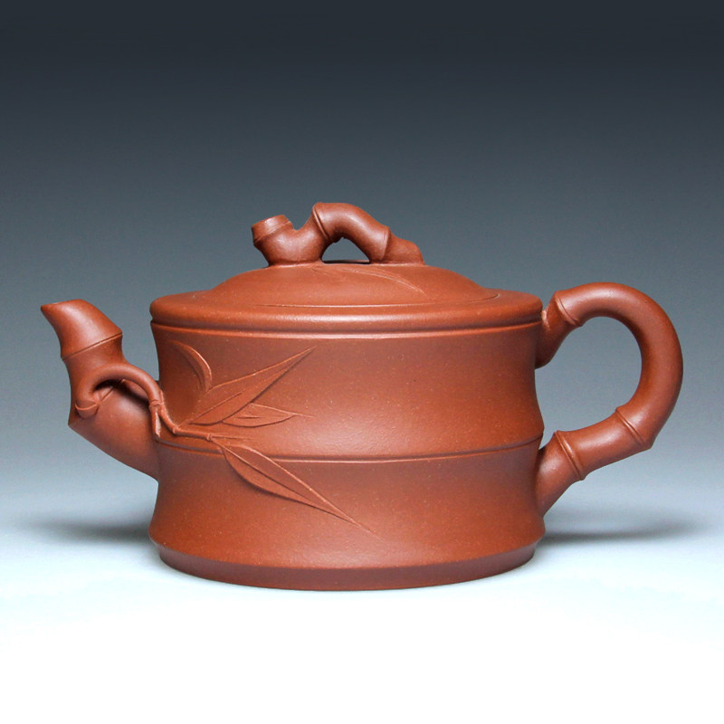 宜兴紫砂壶 名家吴海良代表作纯原矿底槽清手工一品竹节壶竹段壶