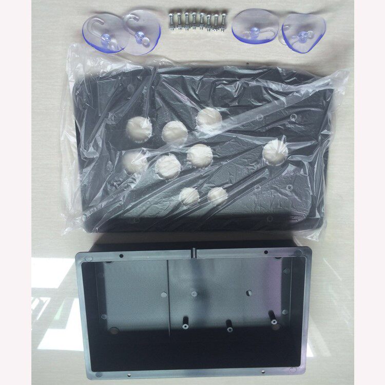 아케이드 격투 게임 USB 로커 박스 하단 케이스 ABS 플라스틱 스틸 블랙 하단 상자 아크릴 플렉시 유리 패널