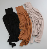 细螺纹堆堆领高弹力打底衫 薄 女春秋冬软糯内搭叠穿纯色面膜衫