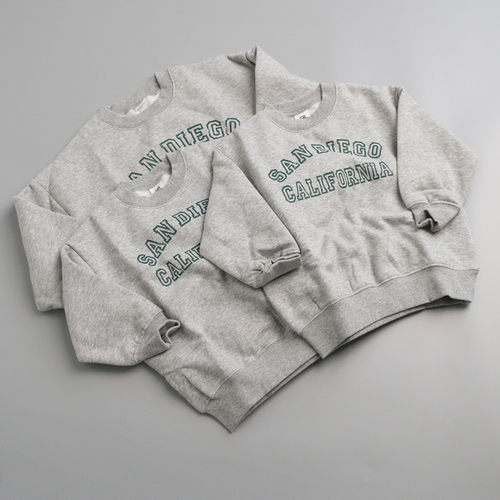 55棉灰色男女童加绒卫衣  秋冬儿童洋气圆领薄绒舒适外套90--160