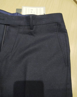 TRANDS西裤意大利DRAGO面料130支纯羊毛可水洗藏蓝色百搭款