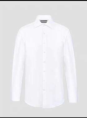 TRANDS白色衬衫，Alumo棉和羊绒混纺面料，吊牌价4280