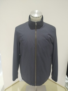 TRANDS棉夹克.立领休闲商务羊绒棉夹克.锦纶与桑蚕丝混纺面料