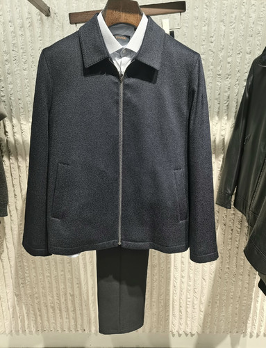 TRANDS行政夹克COLOMBO羊绒TRANDS的巅峰之作LUXURY系列藏蓝色