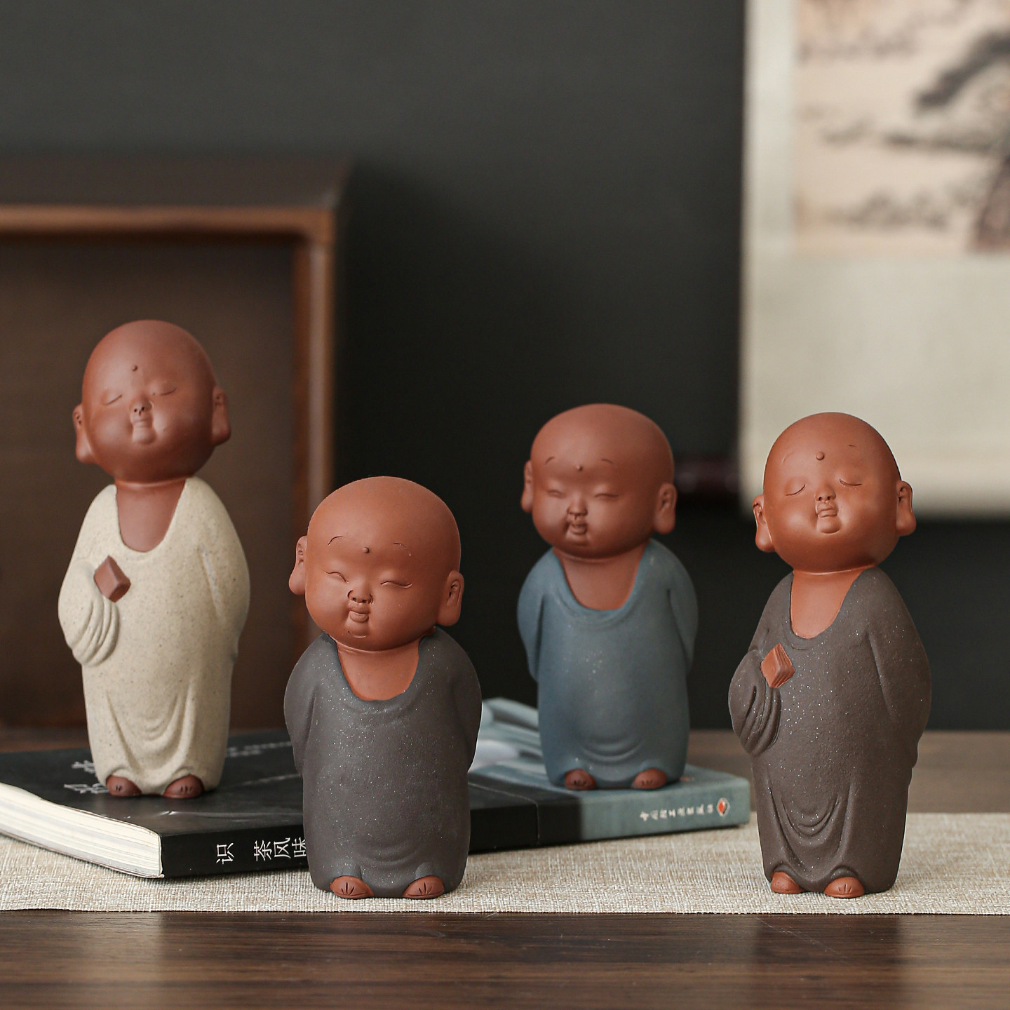 茶宠摆件小和尚禅意可养创意手工