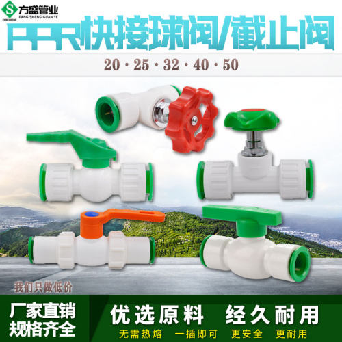 ppr快接球阀256分截止阀水管
