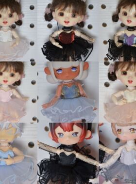 12分ob11手工娃衣芭蕾裙迷你粘土人GSCYMY UF大胸体套装现货包邮