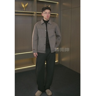 潮外套9920 保暖毛呢休闲夹克修身 秋冬高品质羊毛双面呢短款 韩版