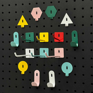 金属圆孔洞洞板专用置物架挂钩配件免打孔造型墙书桌墙面可磁吸